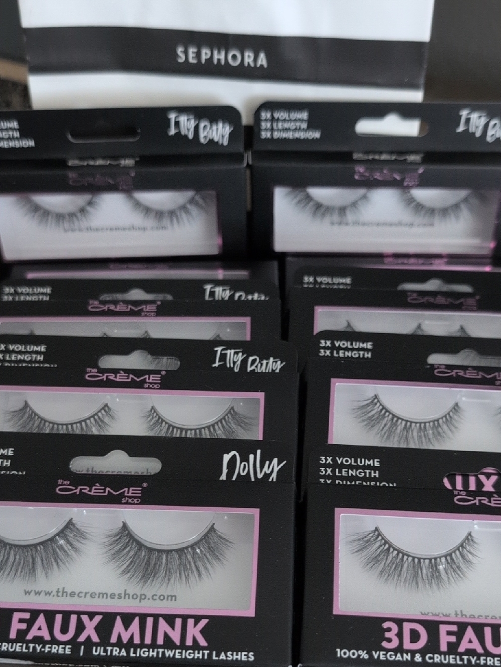 Faux Mink 3D False Lashes – Black